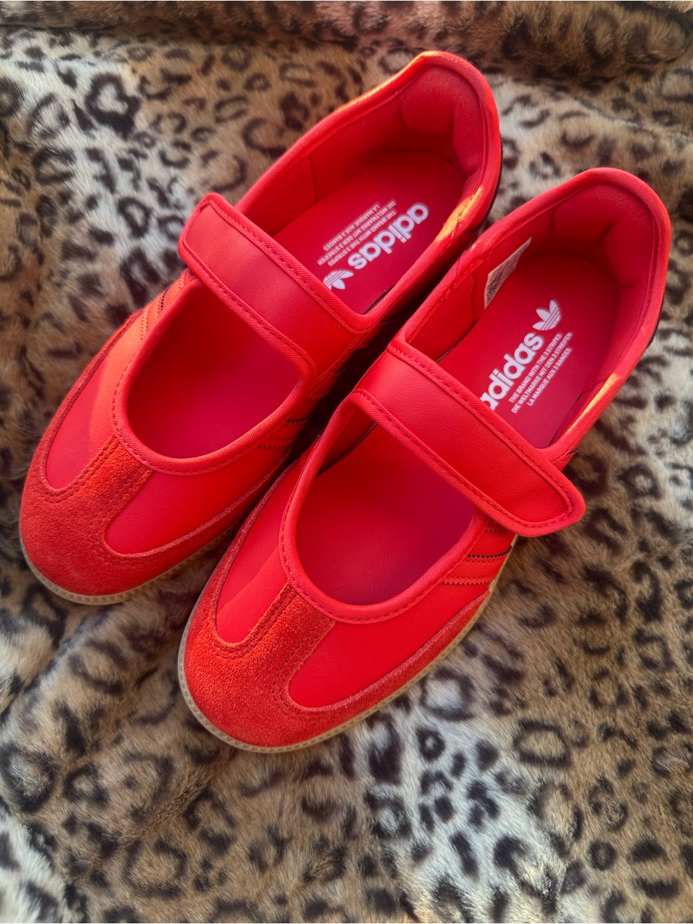 adidas Originals Samba Mary Jane Kids 7 Red Balletcore Sneakers - Picture 4 of 6